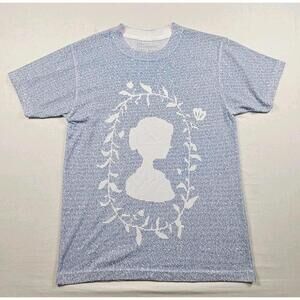 Litographs Jane Eyre Charlotte Bronte Shirt Blue‎ White Size Medium EUC